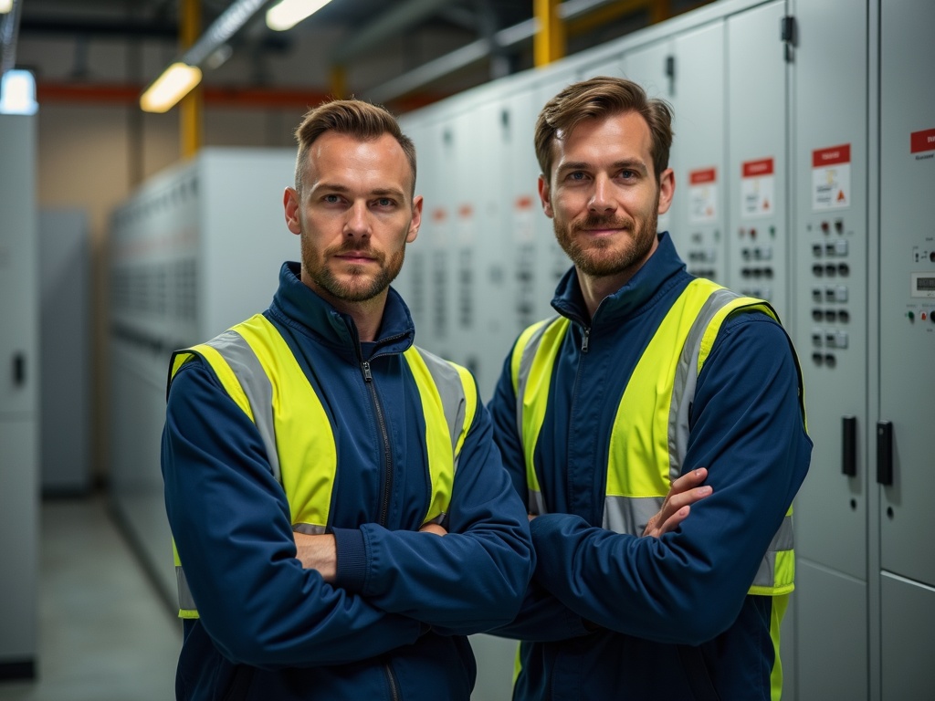 Elektriker bei der Arbeit